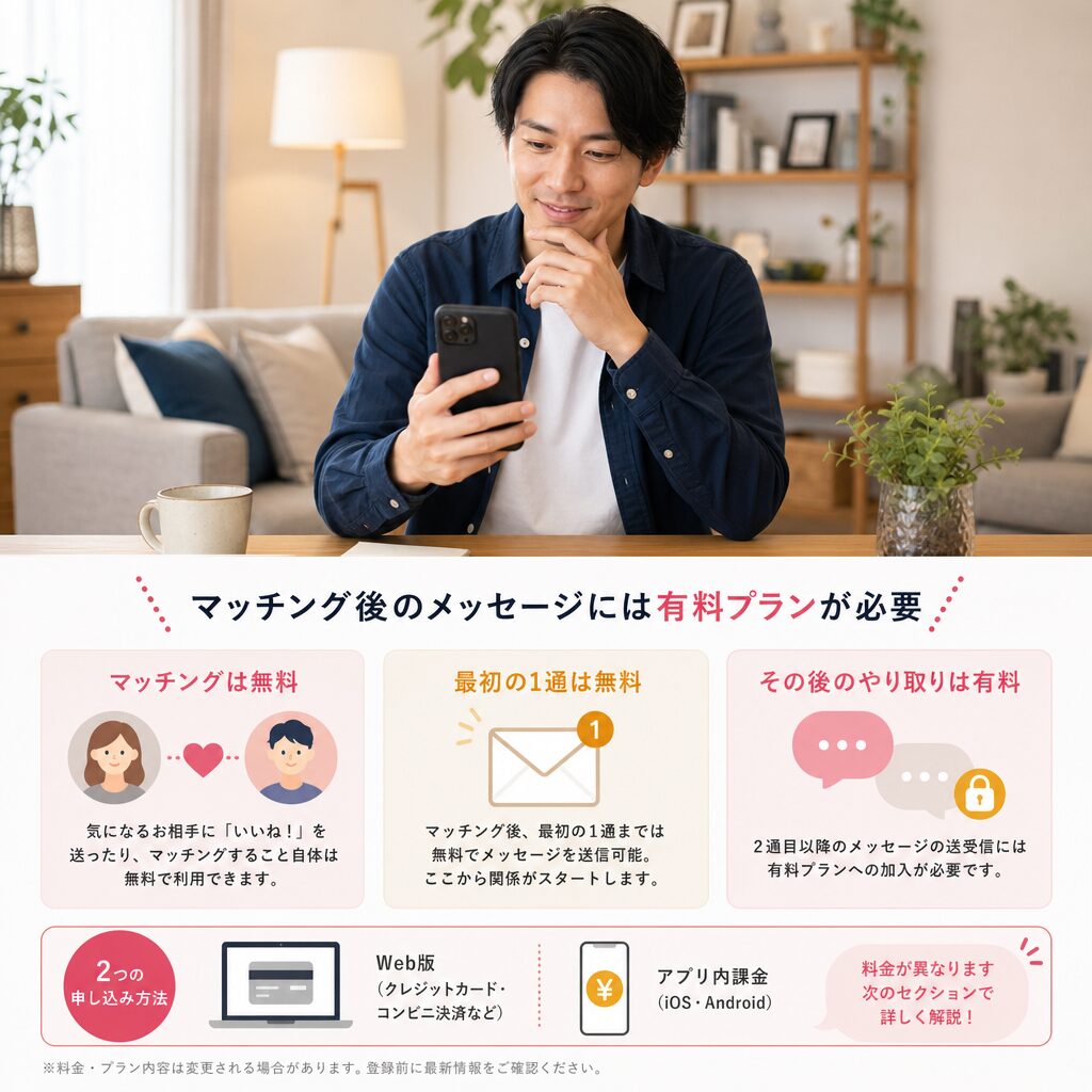 スマートフォンとパソコンで料金プランを比較している男性