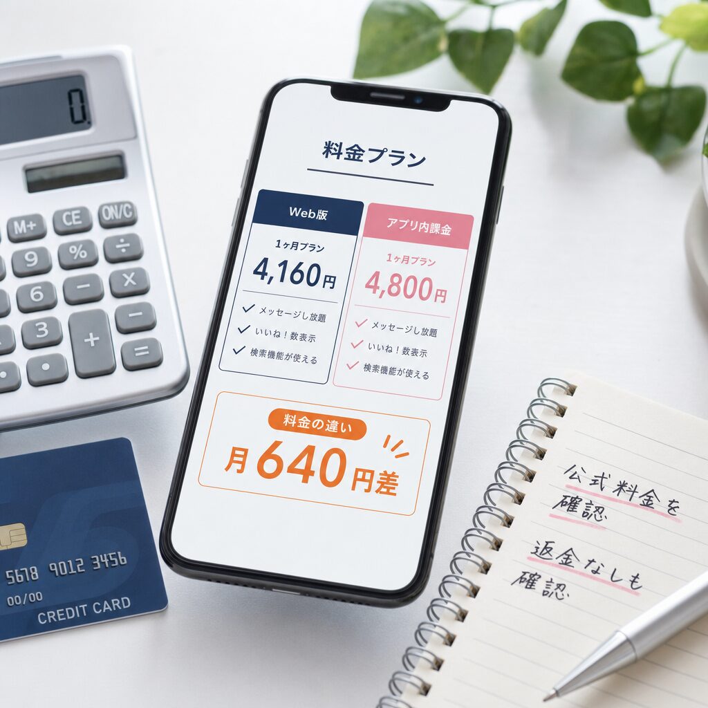 withの料金プランを確認しているスマホ画面